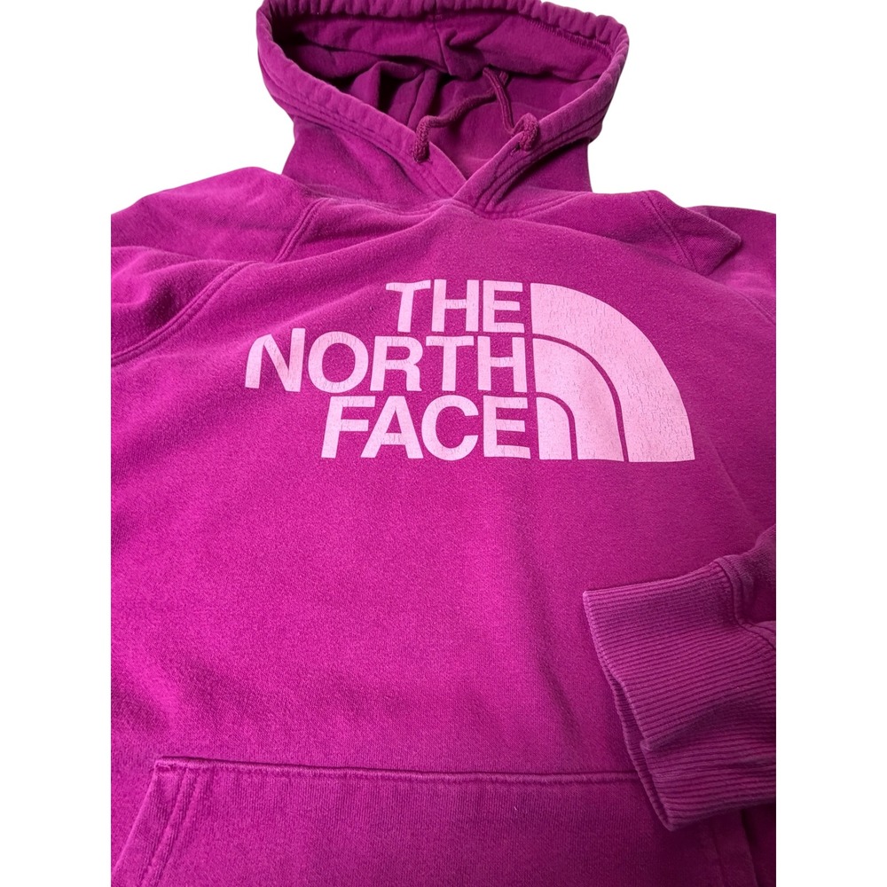 The North Face Womens Magenta Pink Half Dome Logo Hoodie Gorpcore Pullover Med